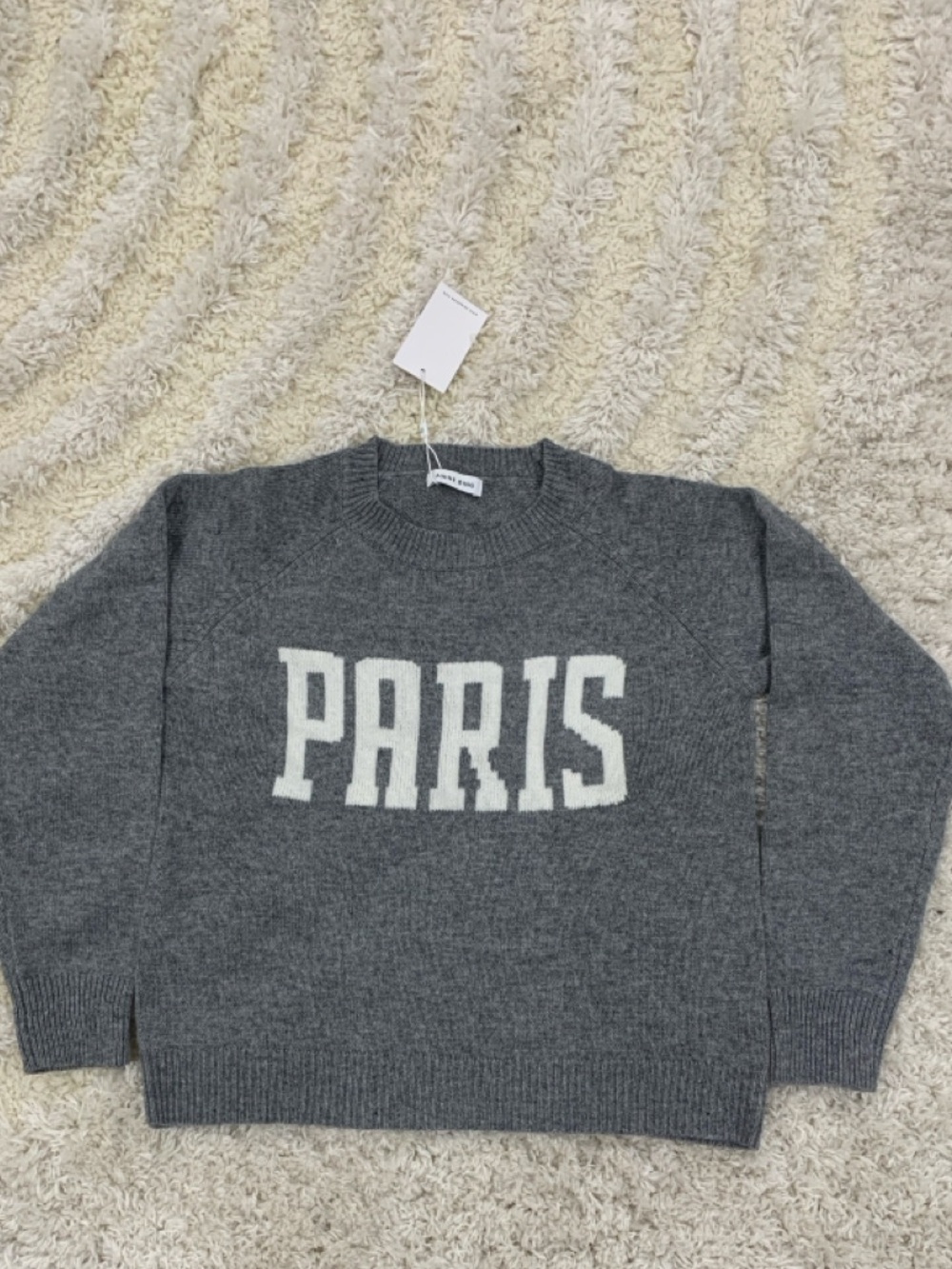 Anine Bing Paris Knitted Grey Sweater Woman’s Size Large